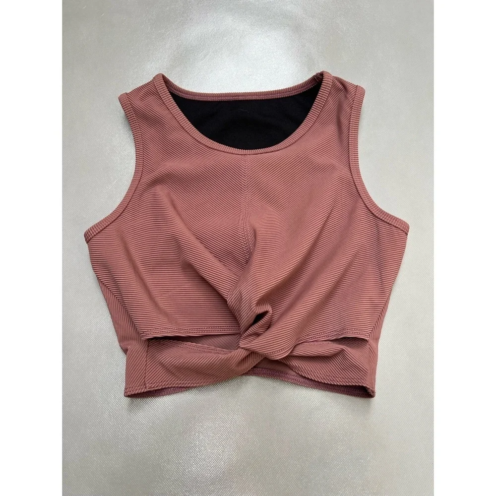 Onzie Front Twist Cropped Top - Picture 2 of 3